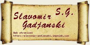 Slavomir Gađanski vizit kartica